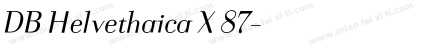 DB Helvethaica X 87字体转换